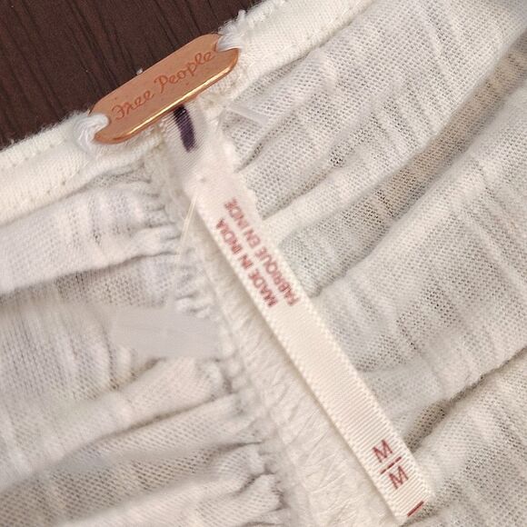 Free People White Cotton Belong Together Cropped Tank Medium NWOT - Picture 12 of 15